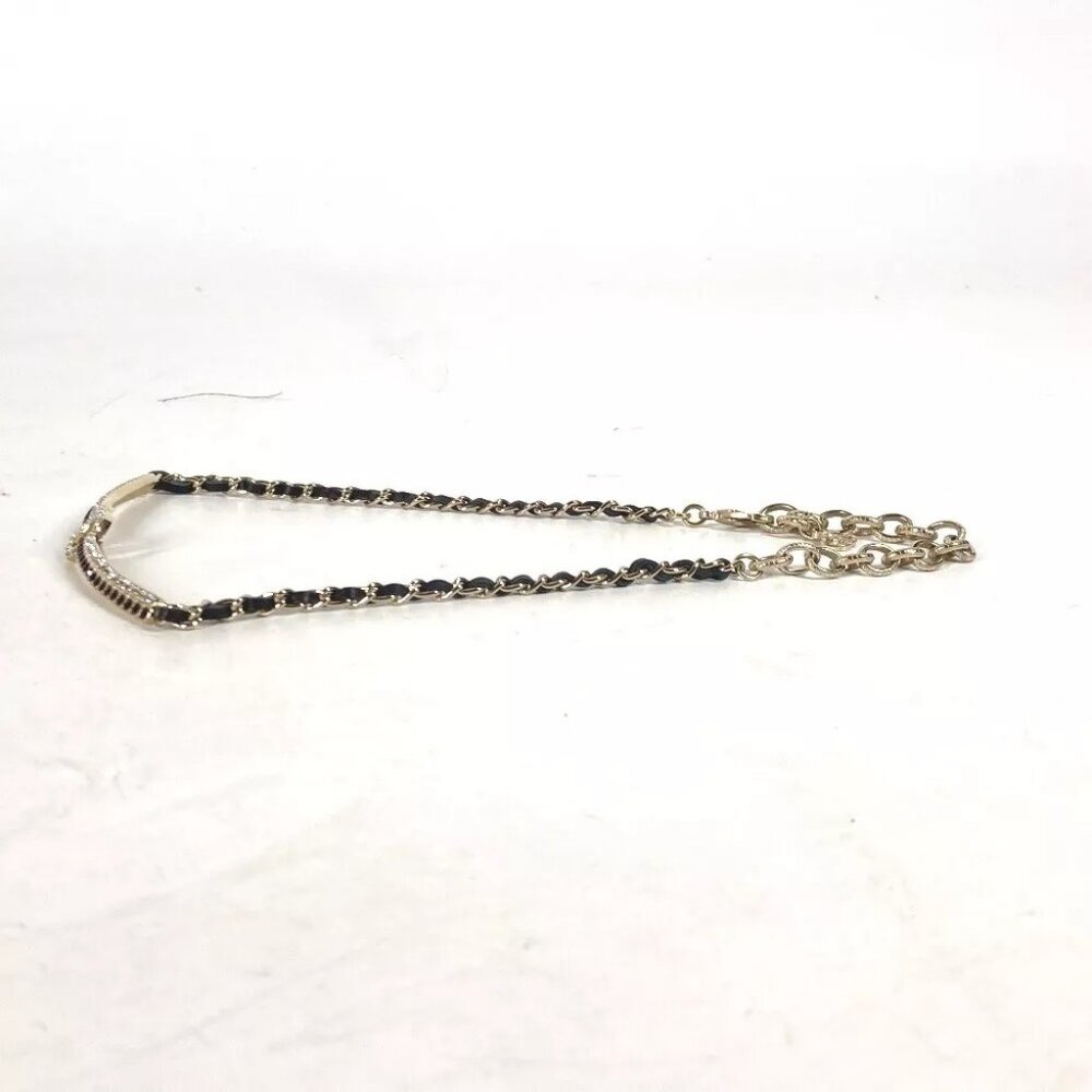 CHANEL A22 CC CC Mark Rhinestone Choker Accessories chain Necklace - Picture 8 of 12